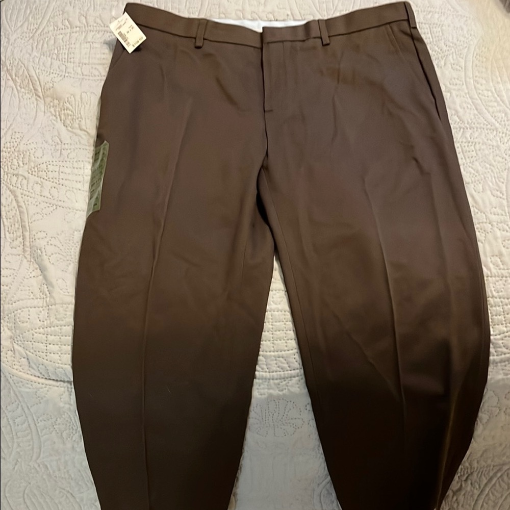 Jos. A. Bank Brown Dress Pants Flat Front Wool Blend